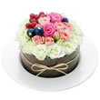 東京都目黒区シーズン花達の花　フラワーケーキ（ローズピンク）